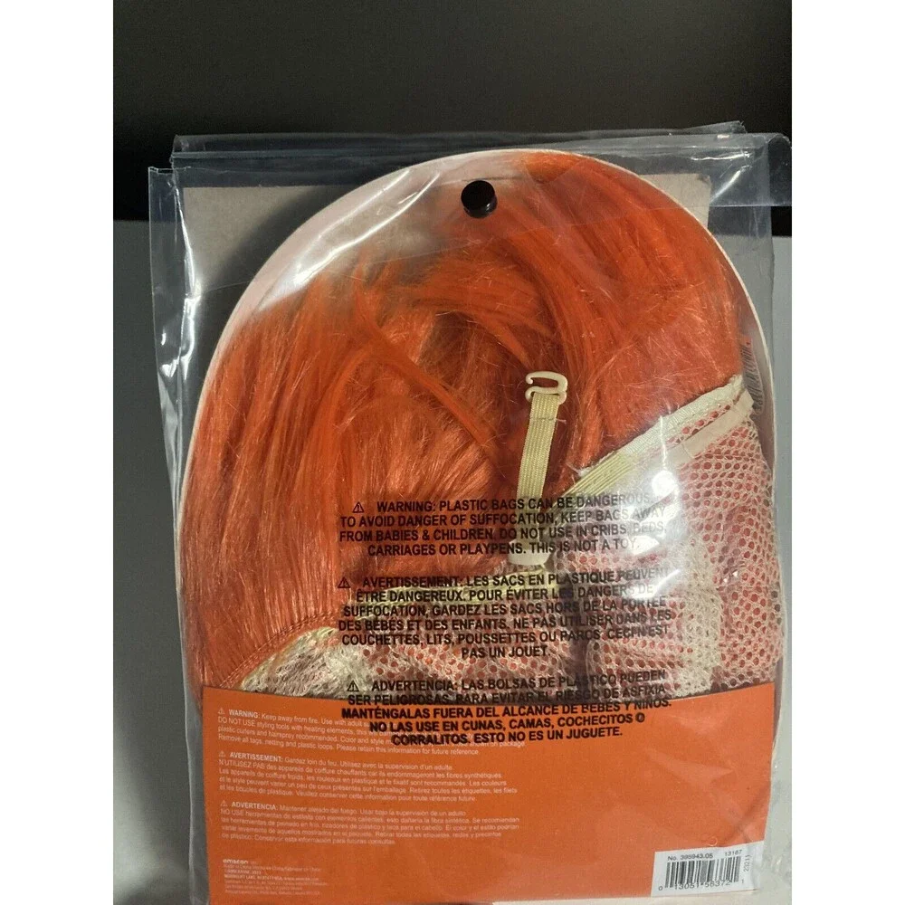 ORANGE CRAZY WIG Halloween Costume (Football TAILGATING, Hair, Cosplay) • NEW - Picture 2 of 2